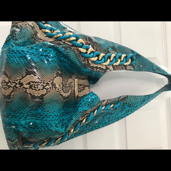 Michael Kors Python Chain Hobo Bag - Picture 2 of 12